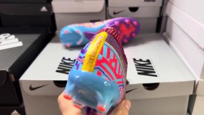 Unisex Nike Air Zoom Mercurial Vapor 15 Elite AG Football Boots - Red/Gold/Blue