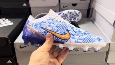 Unisex Nike Air Zoom Mercurial Vapor 15 Elite AG Football Boots - Blue/White