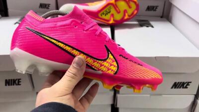 Unisex Nike Air Zoom Mercurial Vapor 15 Elite FG Football Boots - Pink/Yellow