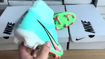 Men's Nike Air Zoom Mercurial Superfly 9 Elite FG Football Boots - Blue/Green/Black