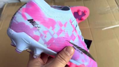 Unisex Nike Air Zoom Mercurial Vapor 15 Elite AG Football Boots - Blue/Purple/Pink