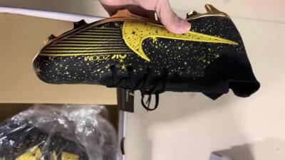 Men's Nike Air Zoom Mercurial Superfly 9 Elite FG Football Boots - White/Gold/Silver