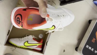 Men's Nike React Tiempo Legend 9 Pro TF Football Shoes - White/Red/Yellow