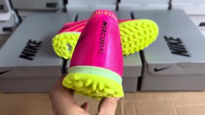 Men's Nike Air Zoom Mercurial Vapor 15 Elite TF Football Shoes - Pink/Green/Black