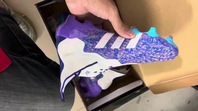 Unisex Adidas Predator Freak+ FG Football Boots - White/Purple/Blue