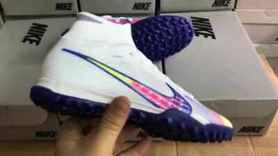 Men's Nike Air Zoom Mercurial Superfly 9 Elite TF Football Shoes - White/Blue/Pink