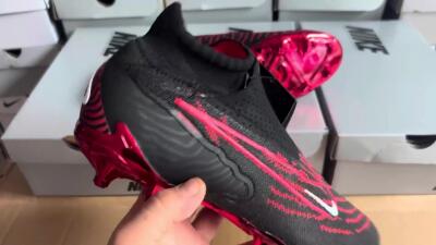 Men's Nike Phantom GX Elite DF FG Football Boots - Black/Red