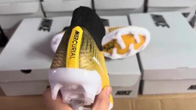 Men's Nike Air Zoom Mercurial Superfly 9 Elite FG Football Boots - Yellow/Black/White