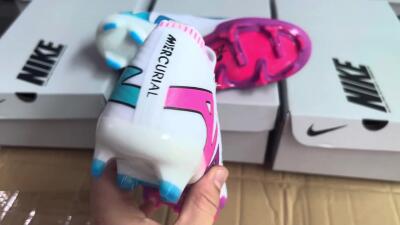 Unisex Nike Air Zoom Mercurial Vapor 15 Elite FG Football Boots - White/Pink/Purple