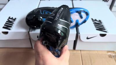 Unisex Nike Air Zoom Vapor 15 Elite SE FG Football Boots - Black/Blue/White