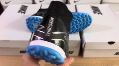 Unisex Nike Mercurial Superfly 9 Elite TF Football Shoes - Black/Blue