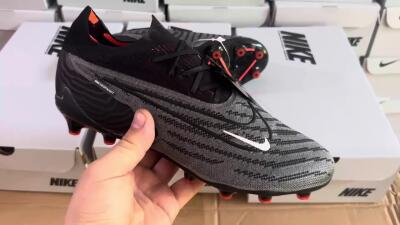 Men's Nike Phantom GX Elite AG Football Boots - Black/Grey