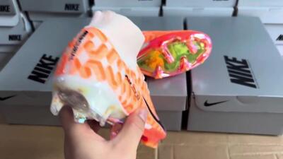 Unisex Nike Air Zoom Mercurial Superfly 9 Elite FG Football Boots - White/Orange/Black