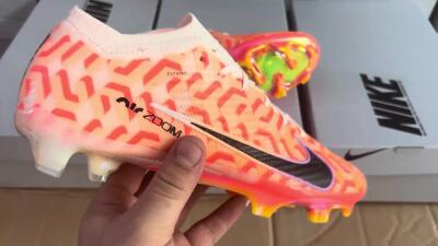 Unisex Nike Air Zoom Mercurial Vapor 15 Elite FG Football Boots - White/Orange/Black