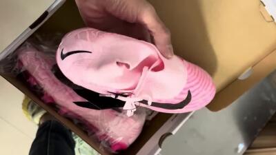 Men's Nike Phantom GX Elite DF Link FG Football Boots - Pink/Black/Gold