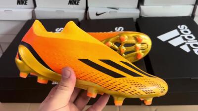 Men's Adidas X Speedportal+ FG Football Boots - Orange/Black/Gold