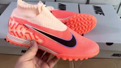 Unisex Nike Phantom GX Elite DF Link TF Football Shoes - Pink/Black/Purple