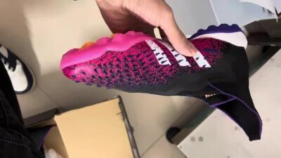 Men's Adidas Predator Freak+ TF Football Shoes - Black/Purple/Pink