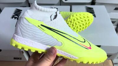 Unisex Nike Phantom GX Elite DF Link TF Football Shoes - Green/Black/White