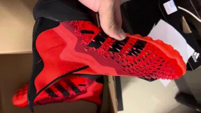 Men's Adidas Predator Freak+ TF Football Shoes - Orange/Black