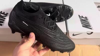 Unisex Nike Phantom GX Elite FG Football Boots - Black/White/Black