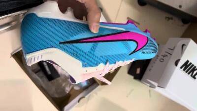 Men's Nike Air Zoom Mercurial Vapor 15 Elite FG Football Boots - Blue/Pink/White