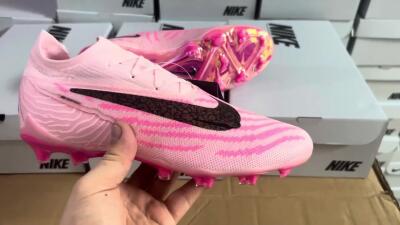 Unisex Nike Phantom GX Elite FG Football Boots - Pink/Black/Gold