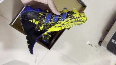 Men's Adidas Predator Freak+ FG Football Boots - Yellow/Blue/Black
