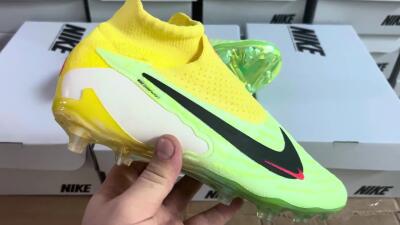 Men's Nike Phantom GX Elite DF FG Football Boots - Yellow/Green/Black/Red