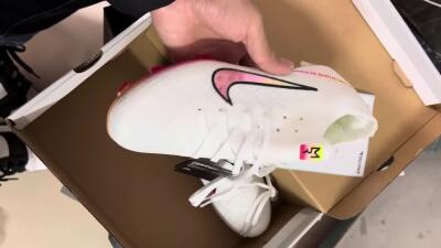 Unisex Nike Air Zoom Mercurial Vapor 15 Elite FG Football Boots - White/Pink/Black/Yellow