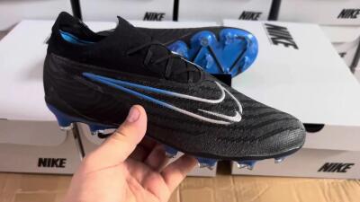 Men's Nike Phantom GX Elite FG Football Boots - Black/Grey/Blue
