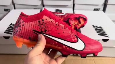 Men's Nike AIR Zoom Mercurial Vapor 15 Elite FG Football Boots - Orange/White/Black