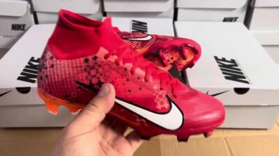 Men's Nike Air Zoom Mercurial Superfly 9 Elite FG Football Boots - Orange/White/Black