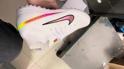 Men's Nike Air Zoom Mercurial Superfly 9 Elite TF Football Shoes - White/Black/Pink