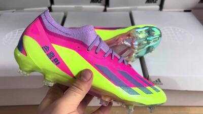 Unisex Adidas X Speedportal .1 2022 World Cup Boots FG Football Boots - Pink/Purple/Blue/Green