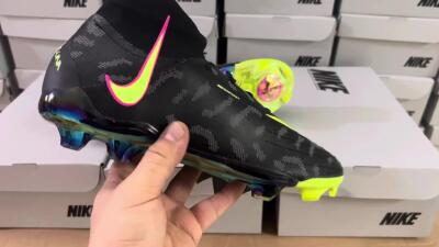 Men's Nike Phantom Luna Elite FG Football Boots - Black/Yellow/Pink