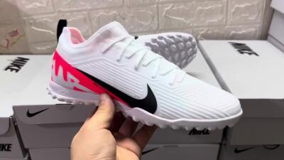 Unisex Nike Air Zoom Mercurial Vapor 15 Pro TF Football Shoes - White/Black/Red