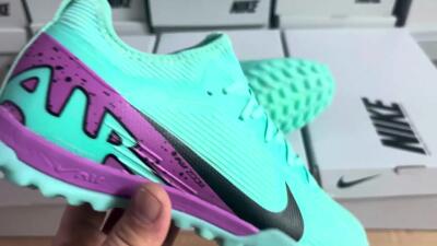 Unisex Nike Air Zoom Mercurial Vapor 15 Elite TF Football Shoes - Blue/Black/Purple