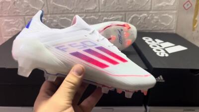 Men's Adidas F50 Adizero FG Football Boots - White/Red/Blue