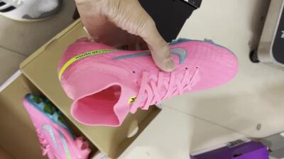 Unisex Nike Air Zoom Mercurial Superfly 9 Elite FG Football Boots - Pink/Silver/Blue/Yellow