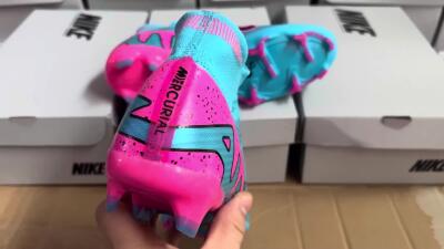 Unisex Nike Air Zoom Mercurial Superfly 9 Elite FG Football Boots - Blue/Pink/Black