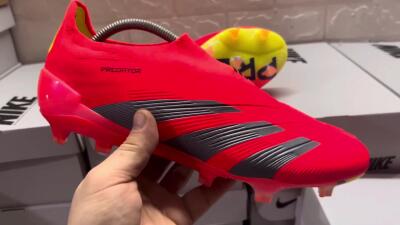 Men's Adidas Predator Accuracy+ FG Football Boots - Red/Black/Blue