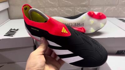 Men's Adidas Predator Accuracy+ FG Football Boots - Black/White/Red