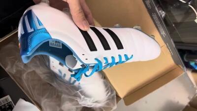 Men's Adidas Adipure11 Pro X PD25 TRX FG Football Boots - White/Black/Blue