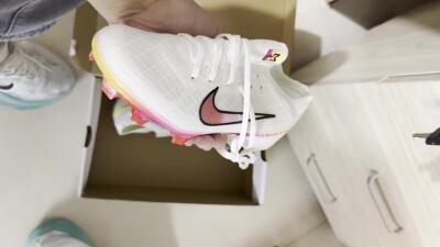 Unisex Nike Air Zoom Mercurial Vapor 15 Elite FG Football Boots - White/Pink/Black/Yellow/Gold