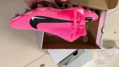 Men's Nike Phantom GX Elite DF Link FG Football Boots - Pink/Black/White