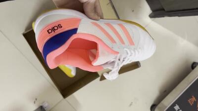 Men's Adidas Top Sala IC Football Shoes - White/Pink/Blue