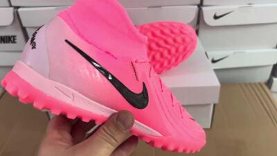 Men's Nike Phantom Luna 2 Elite TF Football Shoes - Pink/Black/White