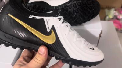 Unisex Nike Phantom Luna Elite TF Football Shoes - White/Black/Gold