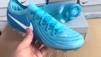 Men's Nike Phantom Luna Elite NU FG Football Boots - Light Blue/White